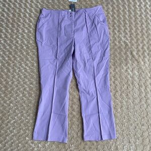 New Zac & Rachel Women 16 Wide Crop lavender Pants